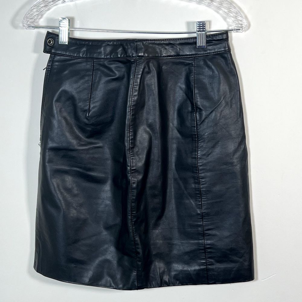 Byrnes & Baker Womens Size 8 Vintage Leather Mini Skirt Grunge Witchy